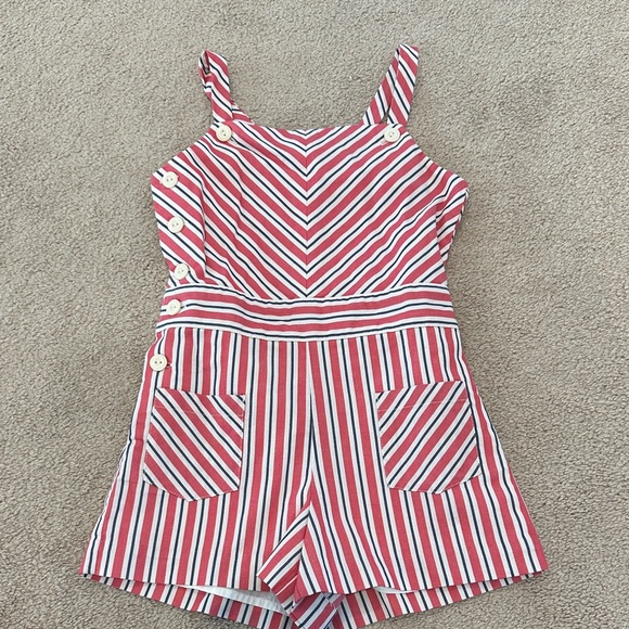 Polo Ralph Lauren Other - Polo by Ralph Lauren Red and White Striped Kids Romper